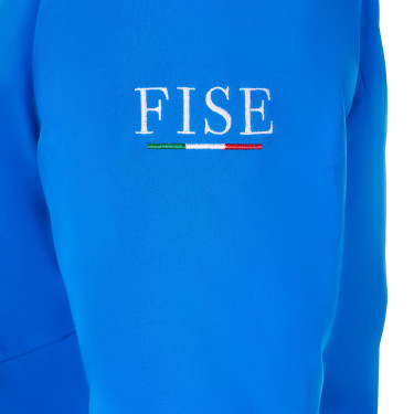 Wasserdichte Damenjacke Equestro x FISE Blau aus Savoyen