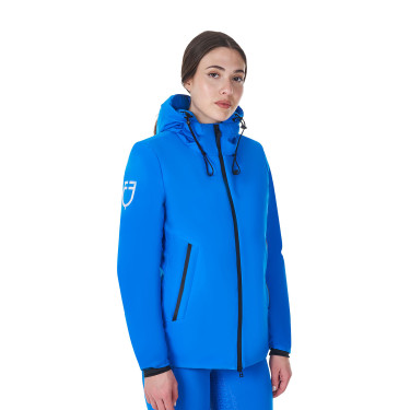Wasserdichte Damenjacke Equestro x FISE Blau aus Savoyen