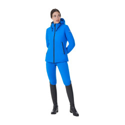 Wasserdichte Damenjacke Equestro x FISE Blau aus Savoyen
