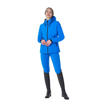 Wasserdichte Damenjacke Equestro x FISE Blau aus Savoyen