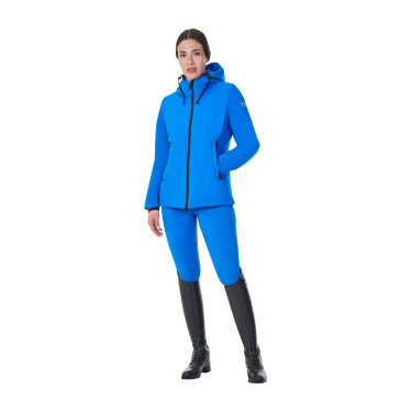 Wasserdichte Damenjacke Equestro x FISE Blau aus Savoyen