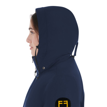 Damen-Langjacke Equestro wasserabweisend und winddicht Marineblazer Marineblau