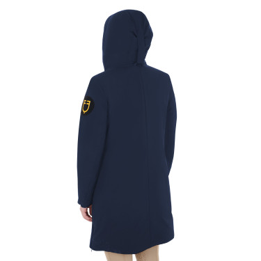 Damen-Langjacke Equestro wasserabweisend und winddicht Marineblazer Marineblau