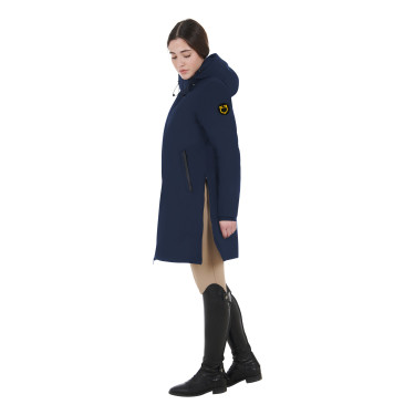 Damen-Langjacke Equestro wasserabweisend und winddicht Marineblazer Marineblau