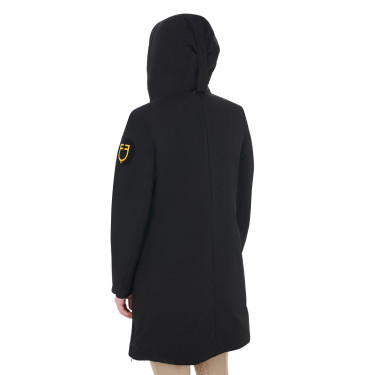 Damen-Langjacke Equestro wasserabweisend und winddicht Schwarz