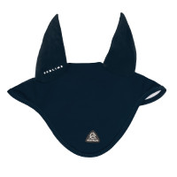 Acavallo Sublime Fliegenschutzhaube aus Spandex mit Silikon-Logo-Patch Schwarz