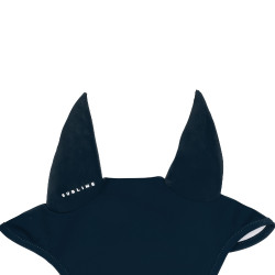 Acavallo Sublime Fliegenschutzhaube aus Spandex mit Silikon-Logo-Patch Marine Marineblau