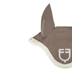 Equestro Fliegenhaube mit geflochtener Kordel Walnuss / Antikweiß Braun