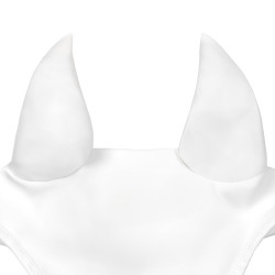 Equestro Silica Fliegenhaube mit Logo Weiß Wei&amp;szlig;