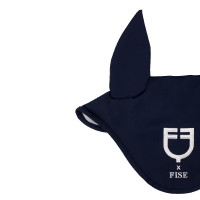 Equestro x FISE Fliegenhaube aus Funktionsstoff Marineblazer Marineblau