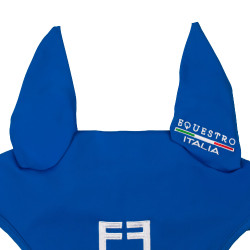Equestro x FISE Fliegenhaube aus Funktionsstoff Blau aus Savoyen