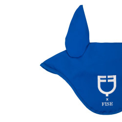 Equestro x FISE Fliegenhaube aus Funktionsstoff Blau aus Savoyen