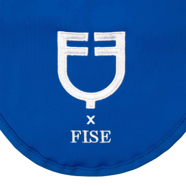 Equestro x FISE Fliegenhaube aus Funktionsstoff Blau aus Savoyen