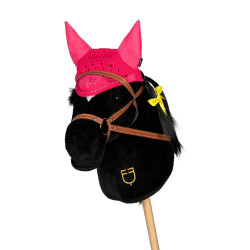 Fliegenhaube für Hobby Horse Equestro Fuchsie Rosa