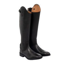 Unisex-Stiefel Supreme aus weichem Leder mit rückseitigem Reißverschluss Schwarz