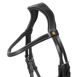 Anatomisches Equestro-Zaumzeug mit gebogener Nasenriemenführung Schwarz