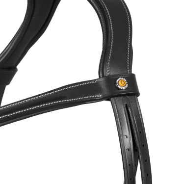 Anatomisches Equestro-Zaumzeug mit gebogener Nasenriemenführung Schwarz