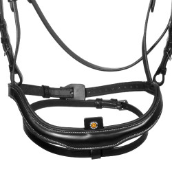 Anatomisches Equestro-Zaumzeug mit gebogener Nasenriemenführung Schwarz
