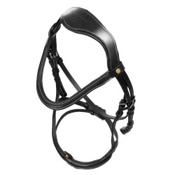 Anatomisches Equestro-Zaumzeug mit gebogener Nasenriemenführung Schwarz