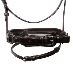 Neues englisches Equestro-Trensenzaum aus Leder mit Strass Dunkelbraun