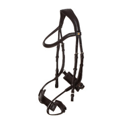 Anatomisches Zaumzeug Comfitec Equestro aus Leder Dunkelbraun