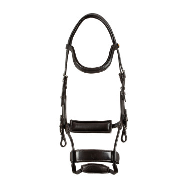 Anatomisches Zaumzeug Comfitec Equestro aus Leder Dunkelbraun