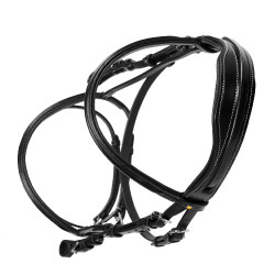 Springtrense Equestro aus englischem Leder Schwarz