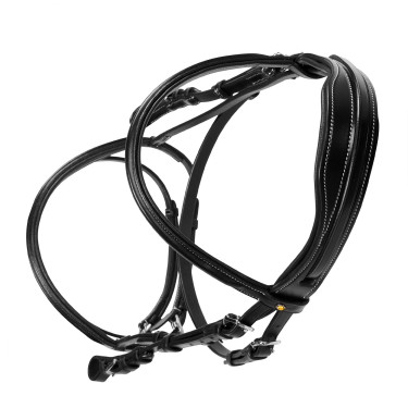 Springtrense Equestro aus englischem Leder Schwarz