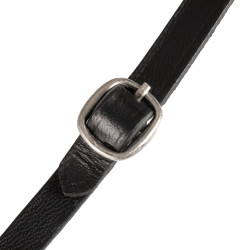 Equestro-Lederzaum für Spielzeugpferd mit silbernen Nieten Schwarz