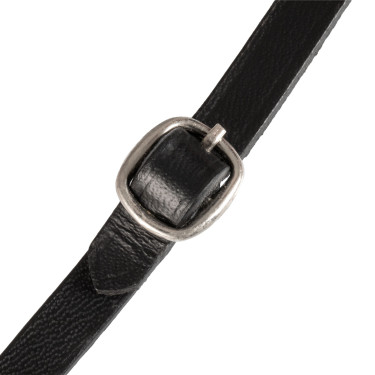 Equestro-Lederzaum für Spielzeugpferd mit silbernen Nieten Schwarz