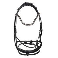 Equestro-Zaumzeug mit anatomischem Nasenriemen Schwarz Equestro-Zaumzeug mit anatomischem Nasenriemen Schwarz