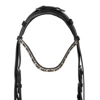 Equestro-Zaumzeug mit anatomischem Nasenriemen Schwarz Equestro-Zaumzeug mit anatomischem Nasenriemen Schwarz