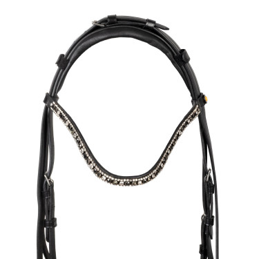 Equestro-Zaumzeug mit anatomischem Nasenriemen Schwarz