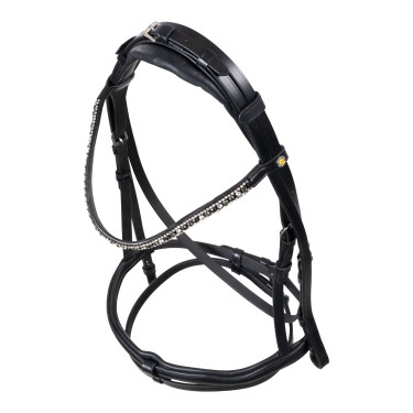 Equestro-Zaumzeug mit anatomischem Nasenriemen Schwarz