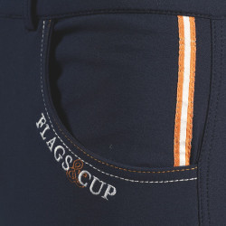 Reithose F&C Saint Malo Junior Marine / Orange Blau Reithose F&C Saint Malo Junior Marine / Orange Blau