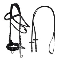 Hackamore-Zaumzeug Supreme Schwarz Hackamore-Zaumzeug Supreme Schwarz