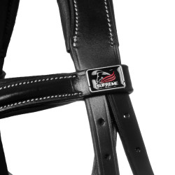 Mexikanisches Zaumzeug Supreme mit anatomischem Nasenriemen Schwarz