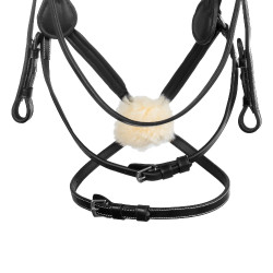 Mexikanisches Zaumzeug Supreme mit anatomischem Nasenriemen Schwarz