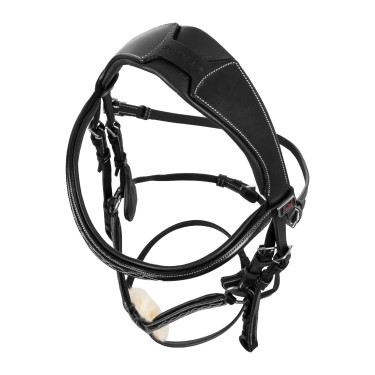 Mexikanisches Zaumzeug Supreme mit anatomischem Nasenriemen Schwarz