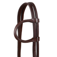 One-Ear-Zaumzeug Pool’s Messing mit Kehlriemen Geölt One-Ear-Zaumzeug Pool’s Messing mit Kehlriemen Geölt