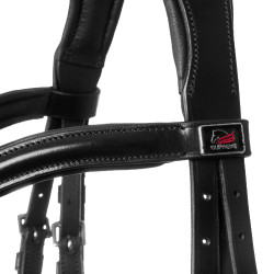 Trense Supreme mit gebogener anatomischer Nasenkrause Schwarz