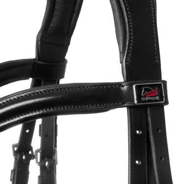 Trense Supreme mit gebogener anatomischer Nasenkrause Schwarz