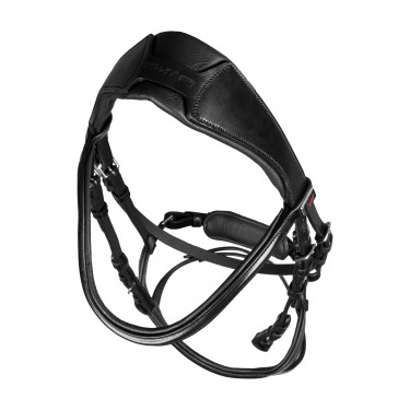 Trense Supreme mit gebogener anatomischer Nasenkrause Schwarz