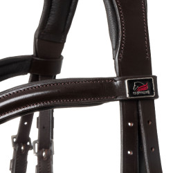 Trense Supreme mit gebogener anatomischer Nasenkrause Dunkelbraun