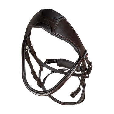 Trense Supreme mit gebogener anatomischer Nasenkrause Dunkelbraun