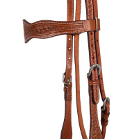 Western-Trense McBryan Basket-Tooling Geölt