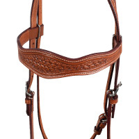 Western-Trense McBryan Basket-Tooling Geölt