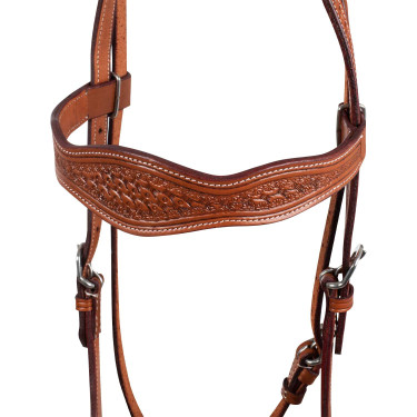 Western-Trense McBryan Basket-Tooling Geölt