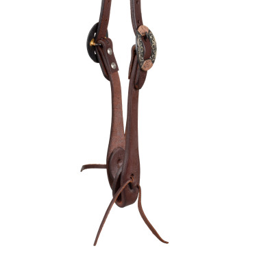 Western-Zaumzeug Pool’s One-Ear mit German Buckles Geölt