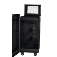 Sattelkammer-Spind Equestro, schwarzes Material, 65×62×138 cm Schwarz F026